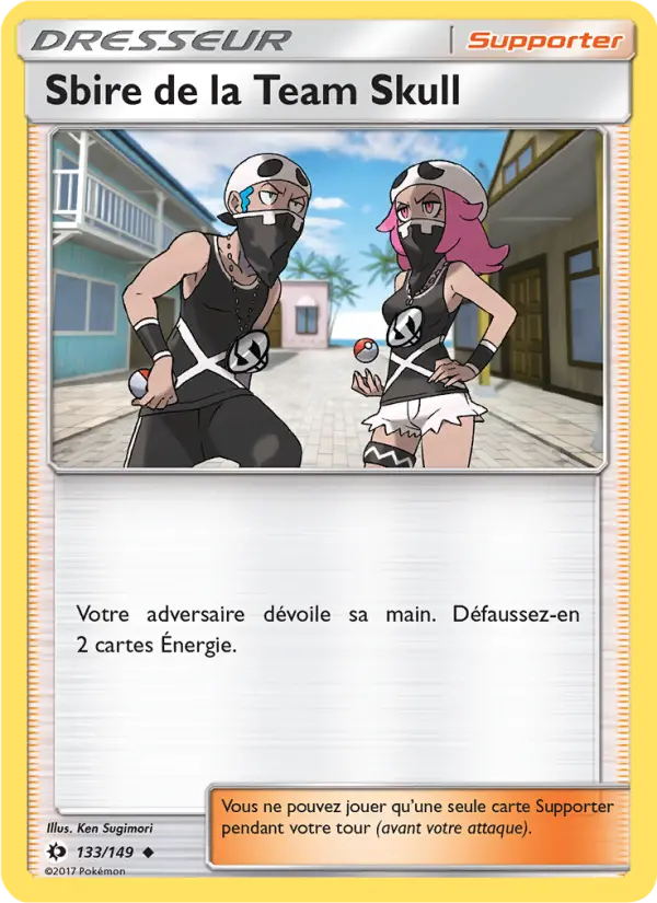 Scan HD carte Pokémon Sbire de la Team Skull 133/149 — Soleil et Lune