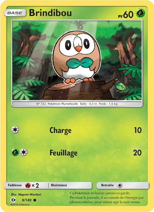 Scan HD carte Pokémon Brindibou 9/149 — Soleil et Lune
