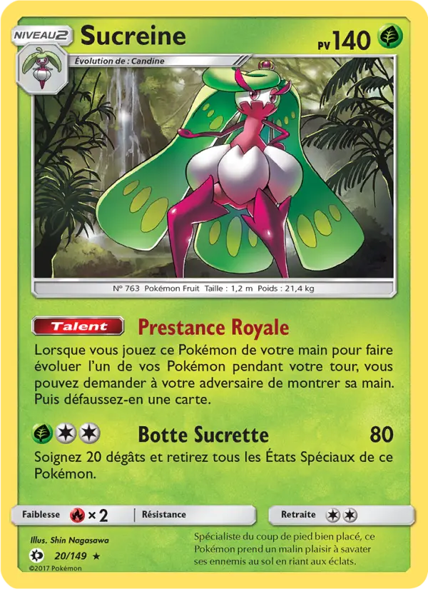 Scan HD carte Pokémon Sucreine 20/149 — Soleil et Lune