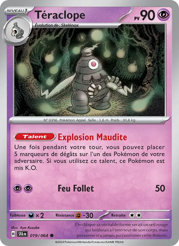 Scan HD carte Pokémon Téraclope 019/64 — Fable Nébuleuse