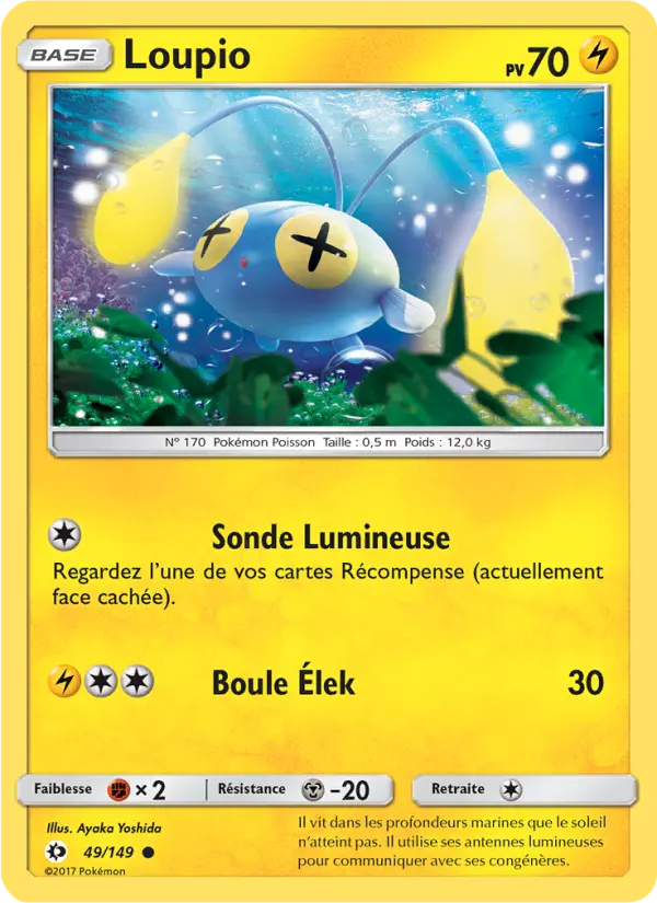 Scan HD carte Pokémon Loupio 49/149 — Soleil et Lune