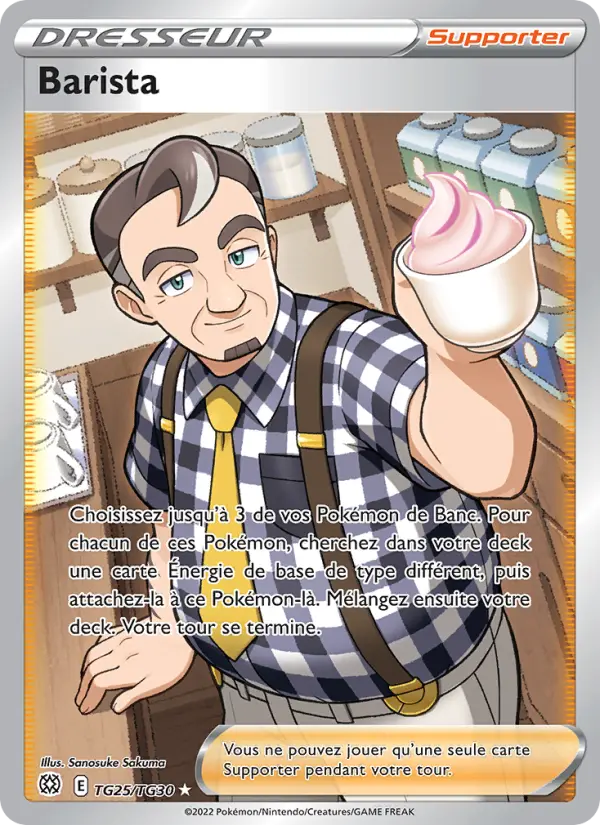 Scan HD carte Pokémon Barista TG25/172 — Stars Étincelantes