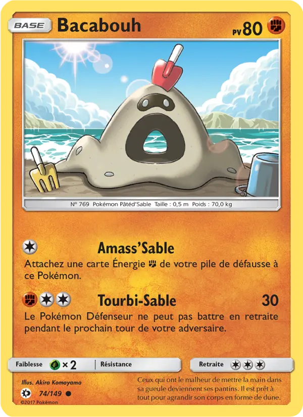 Scan HD carte Pokémon Bacabouh 74/149 — Soleil et Lune