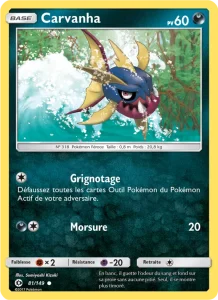 Carte Pokemon Carvanha 81/149 Soleil et Lune