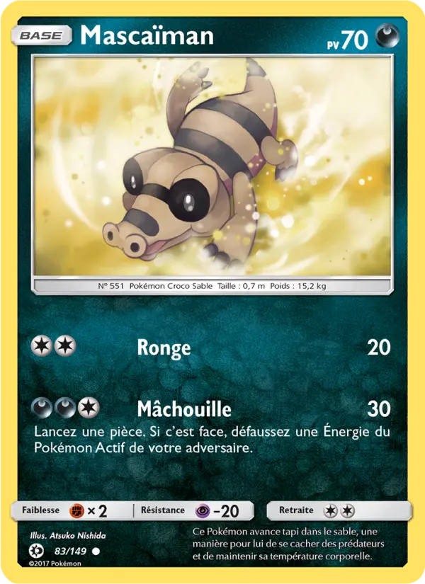 Scan HD carte Pokémon Mascaïman 83/149 — Soleil et Lune