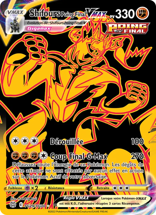Scan HD carte Pokémon Shifours Poing Final VMAX TG29/172 — Stars Étincelantes