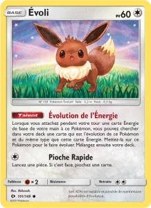 Carte Pokemon Évoli 101/149 Soleil et Lune