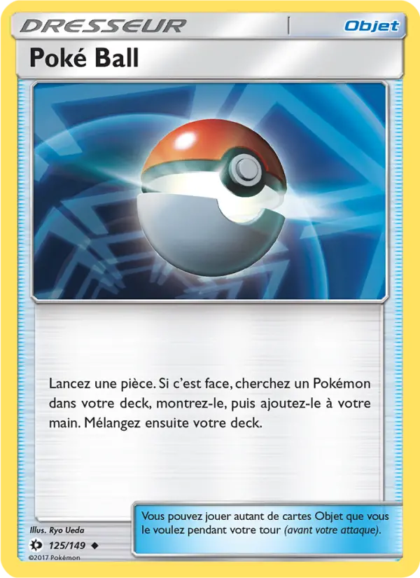 Scan HD carte Pokémon Poké Ball 125/149 — Soleil et Lune