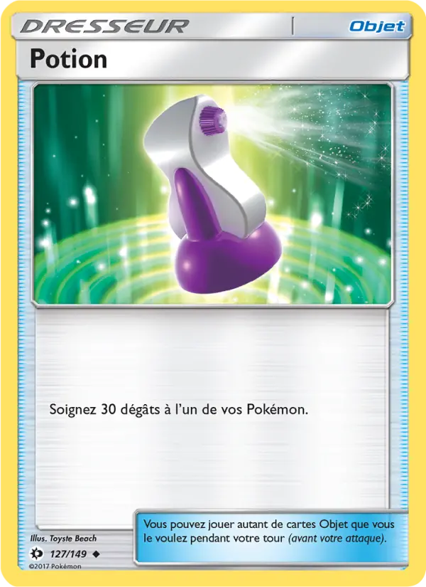 Scan HD carte Pokémon Potion 127/149 — Soleil et Lune