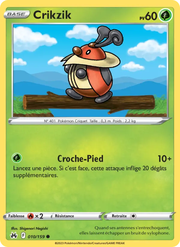 Scan HD carte Pokémon Crikzik 010/159 — Zénith Suprême