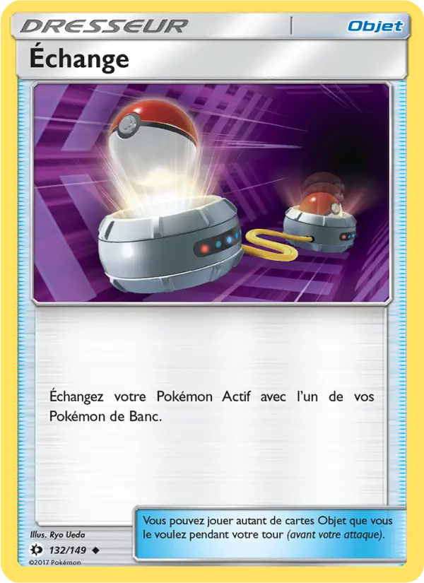 Scan HD carte Pokémon Échange 132/149 — Soleil et Lune