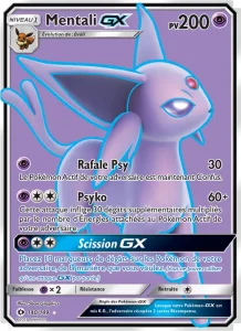 Carte Pokemon Mentali GX 140/149 Soleil et Lune