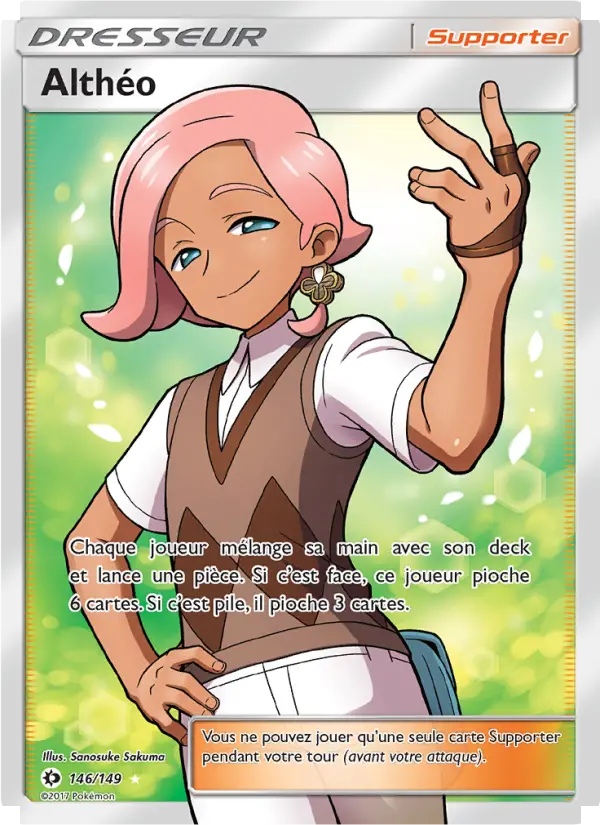 Scan HD carte Pokémon Althéo 146/149 — Soleil et Lune