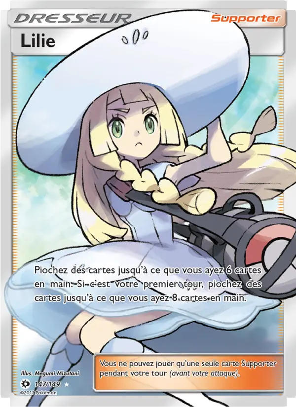 Scan HD carte Pokémon Lilie 147/149 — Soleil et Lune