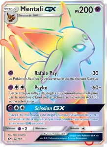 Carte Pokémon Mentali GX 152 Soleil et Lune