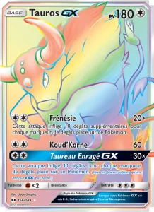 Carte Pokemon Tauros GX 156/149 Soleil et Lune