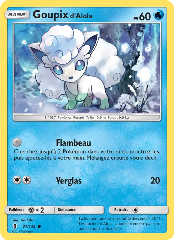 Scan HD carte Pokémon Goupix d’Alola 21/145 — Gardiens Ascendants