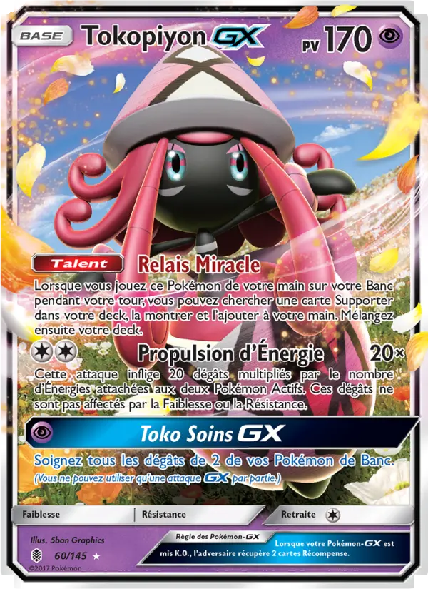 Scan HD carte Pokémon Tokopiyon GX 60/145 — Gardiens Ascendants