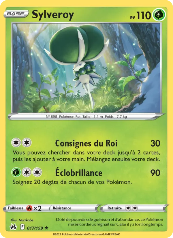 Scan HD carte Pokémon Sylveroy 017/159 — Zénith Suprême