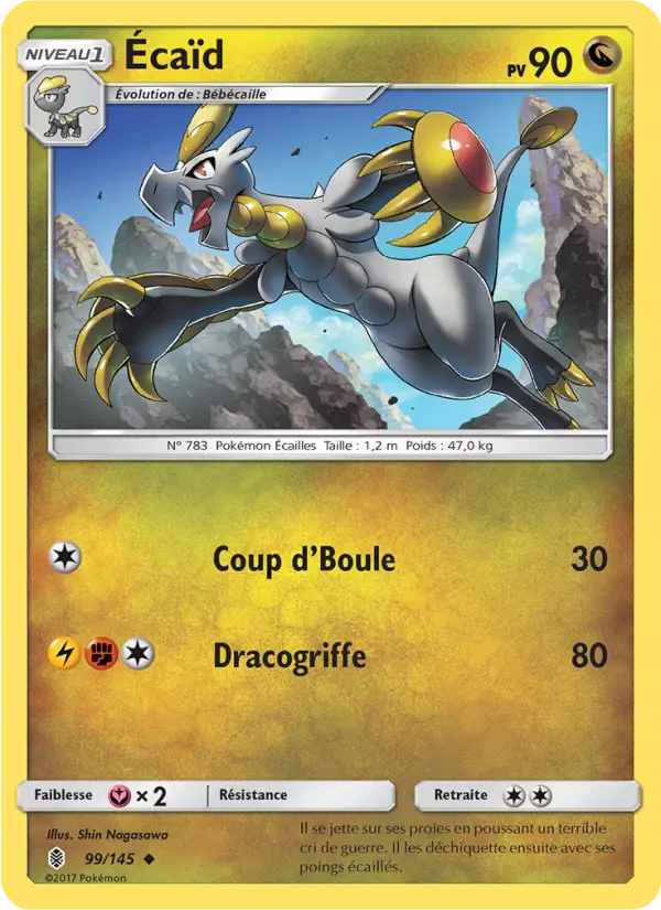 Scan HD carte Pokémon Écaïd 99/145 — Gardiens Ascendants