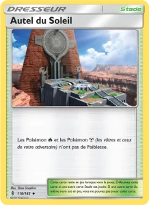 Carte Pokemon Autel du Soleil 118/145 Gardiens Ascendants