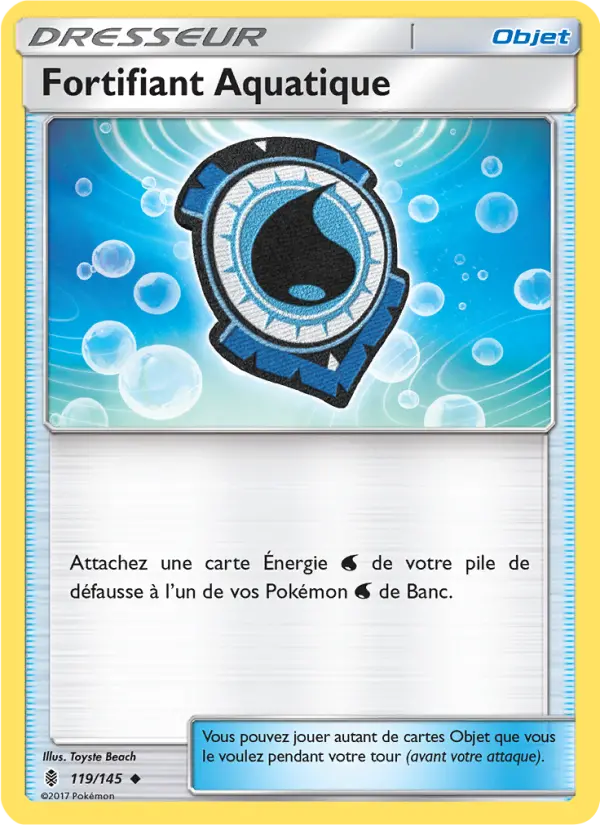 Scan HD carte Pokémon Fortifiant Aquatique 119/145 — Gardiens Ascendants