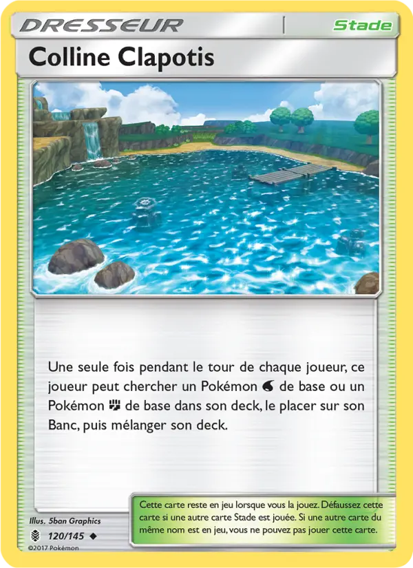 Scan HD carte Pokémon Colline Clapotis 120/145 — Gardiens Ascendants