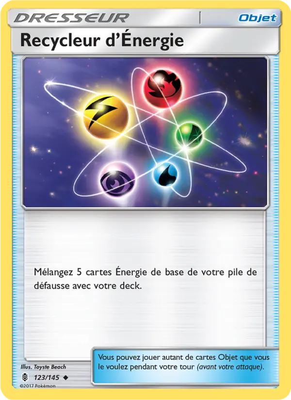 Scan HD carte Pokémon Recycleur d’Énergie 123/145 — Gardiens Ascendants