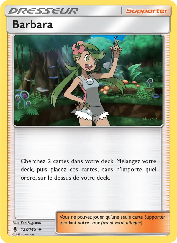 Scan HD carte Pokémon Barbara 127/145 — Gardiens Ascendants