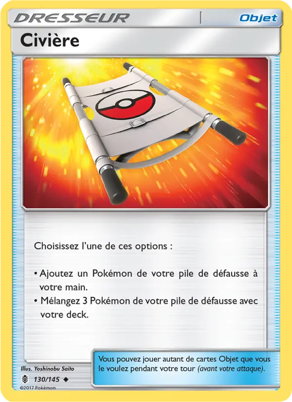 Scan HD carte Pokémon Civière 130/145 — Gardiens Ascendants