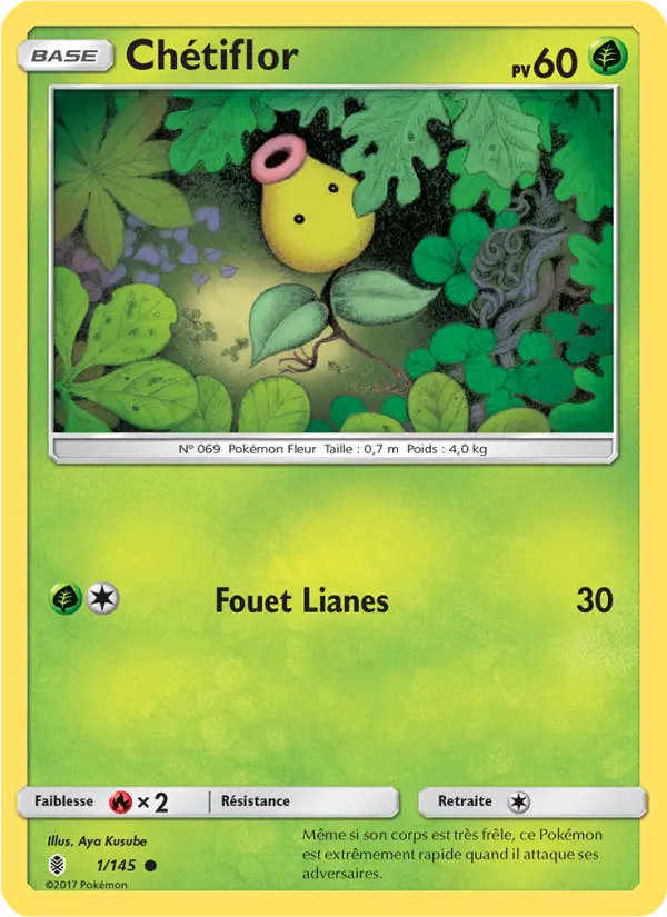 Scan HD carte Pokémon Chétiflor 1/145 — Gardiens Ascendants