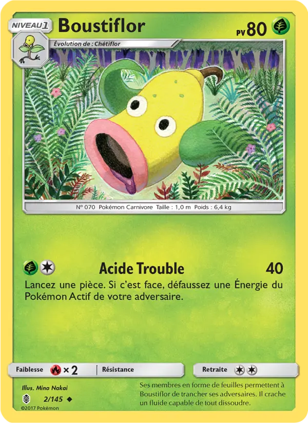 Scan HD carte Pokémon Boustiflor 2/145 — Gardiens Ascendants