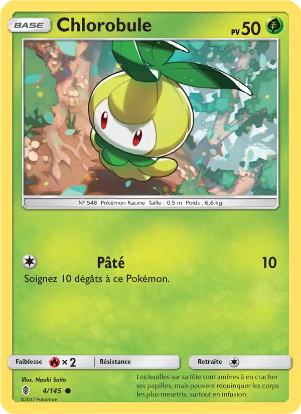 Scan HD carte Pokémon Chlorobule 4/145 — Gardiens Ascendants
