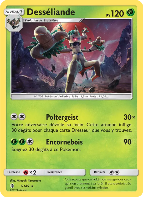 Scan HD carte Pokémon Desséliande 7/145 — Gardiens Ascendants