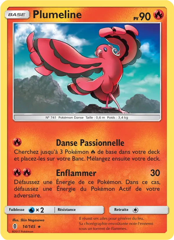 Scan HD carte Pokémon Plumeline 14/145 — Gardiens Ascendants