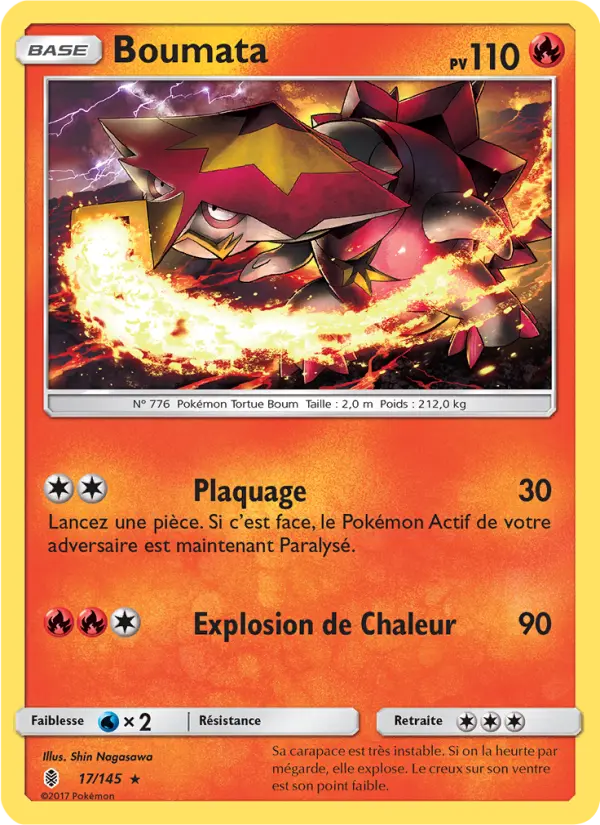 Scan HD carte Pokémon Boumata 17/145 — Gardiens Ascendants