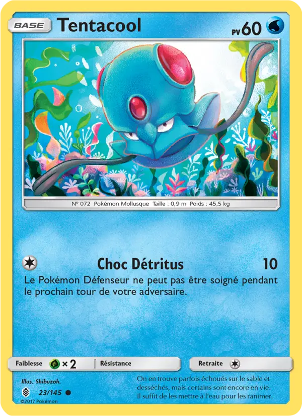 Scan HD carte Pokémon Tentacool 23/145 — Gardiens Ascendants