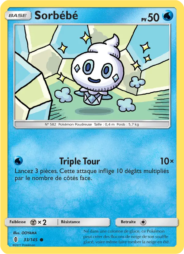 Scan HD carte Pokémon Sorbébé 33/145 — Gardiens Ascendants