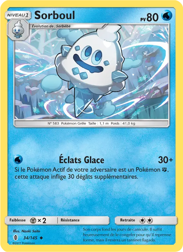 Scan HD carte Pokémon Sorboul 34/145 — Gardiens Ascendants