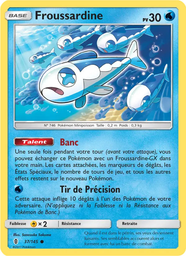 Scan HD carte Pokémon Froussardine 37/145 — Gardiens Ascendants