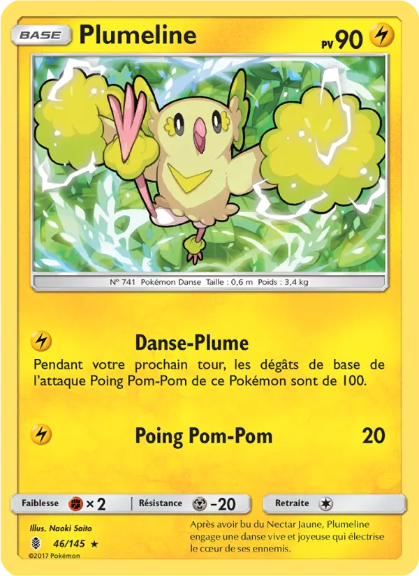 Scan HD carte Pokémon Plumeline 46/145 — Gardiens Ascendants