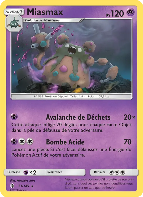 Scan HD carte Pokémon Miasmax 51/145 — Gardiens Ascendants