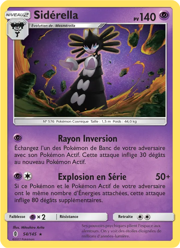 Scan HD carte Pokémon Sidérella 54/145 — Gardiens Ascendants
