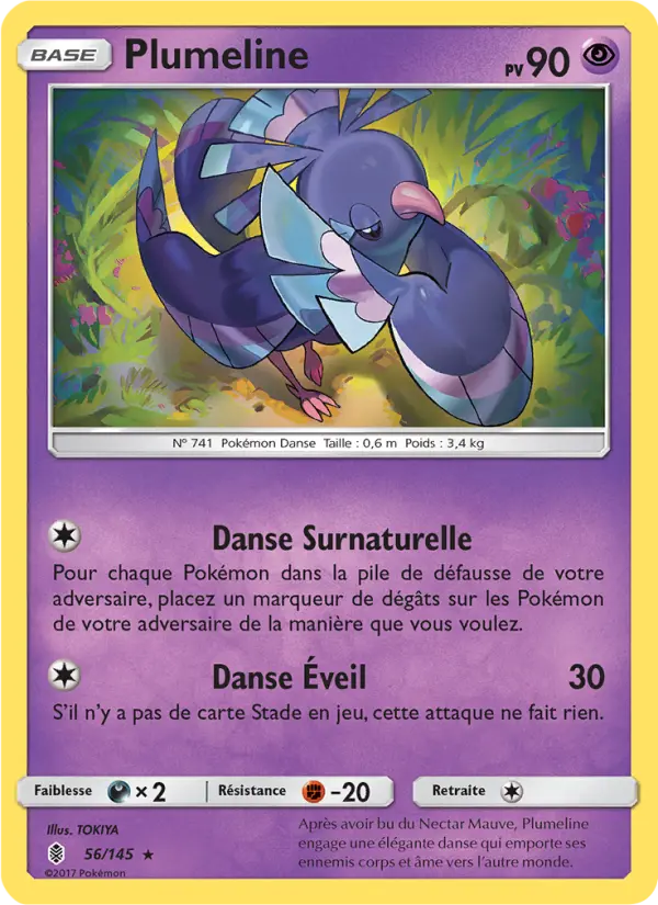 Scan HD carte Pokémon Plumeline 56/145 — Gardiens Ascendants