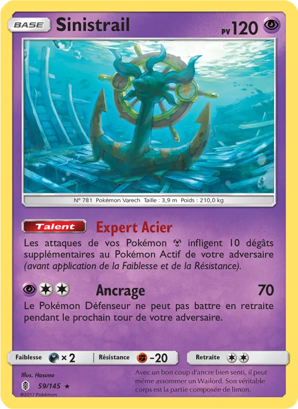 Scan HD carte Pokémon Sinistrail 59/145 — Gardiens Ascendants
