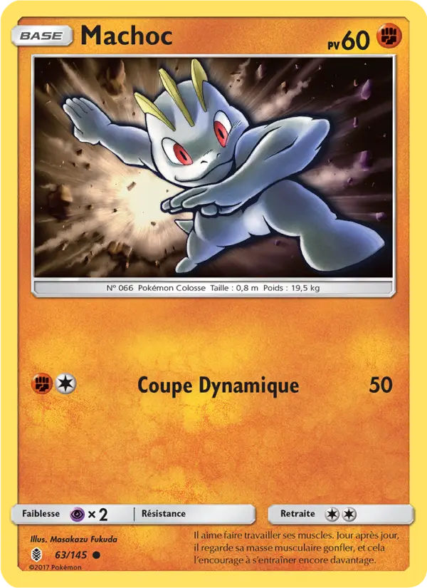Scan HD carte Pokémon Machoc 63/145 — Gardiens Ascendants
