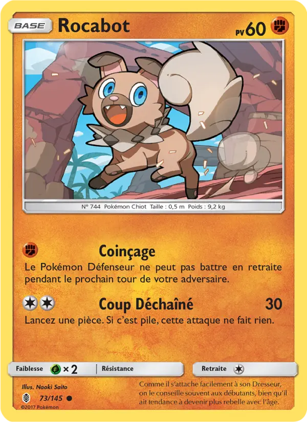 Scan HD carte Pokémon Rocabot 73/145 — Gardiens Ascendants