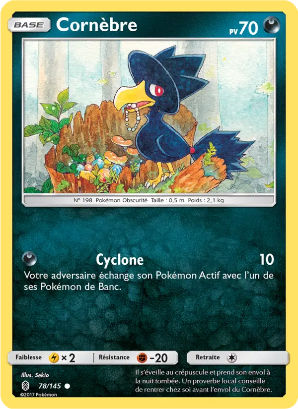 Scan HD carte Pokémon Cornèbre 78/145 — Gardiens Ascendants