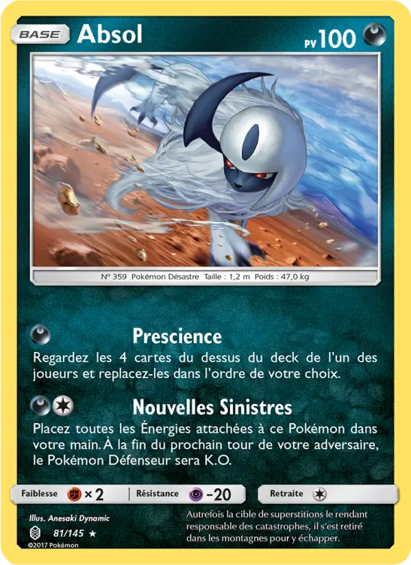 Scan HD carte Pokémon Absol 81/145 — Gardiens Ascendants