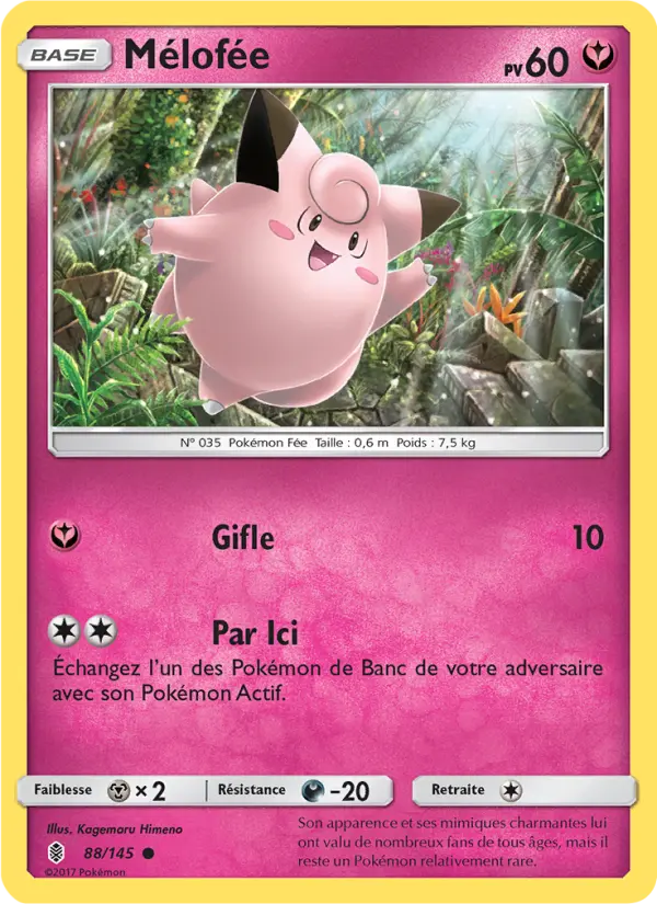 Scan HD carte Pokémon Mélofée 88/145 — Gardiens Ascendants